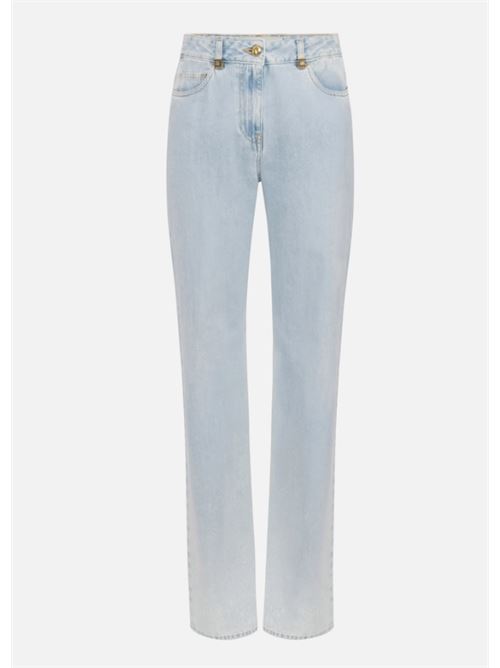 JEANS A PALAZZO CON DETTAGLIO LOGO ELISABETTA FRANCHI | PJ94I51E2192 light blue